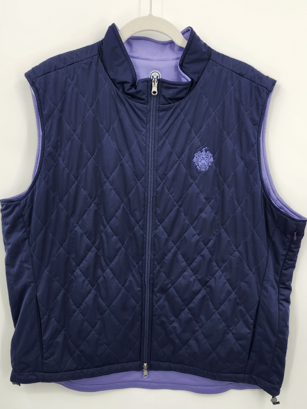 Peter Millar Reversible Vest Blue Purple Quilted Sz XXL
